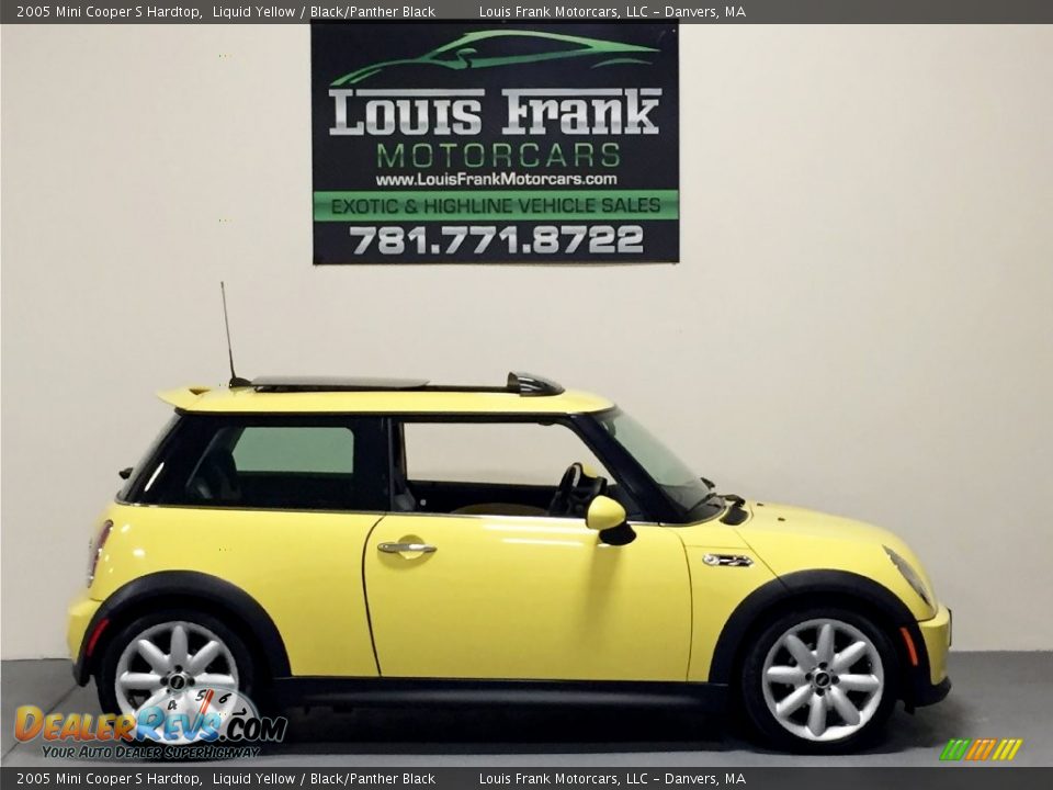 2005 Mini Cooper S Hardtop Liquid Yellow / Black/Panther Black Photo #7