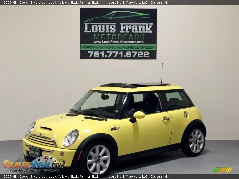 2005 Mini Cooper S Hardtop Liquid Yellow / Black/Panther Black Photo #17