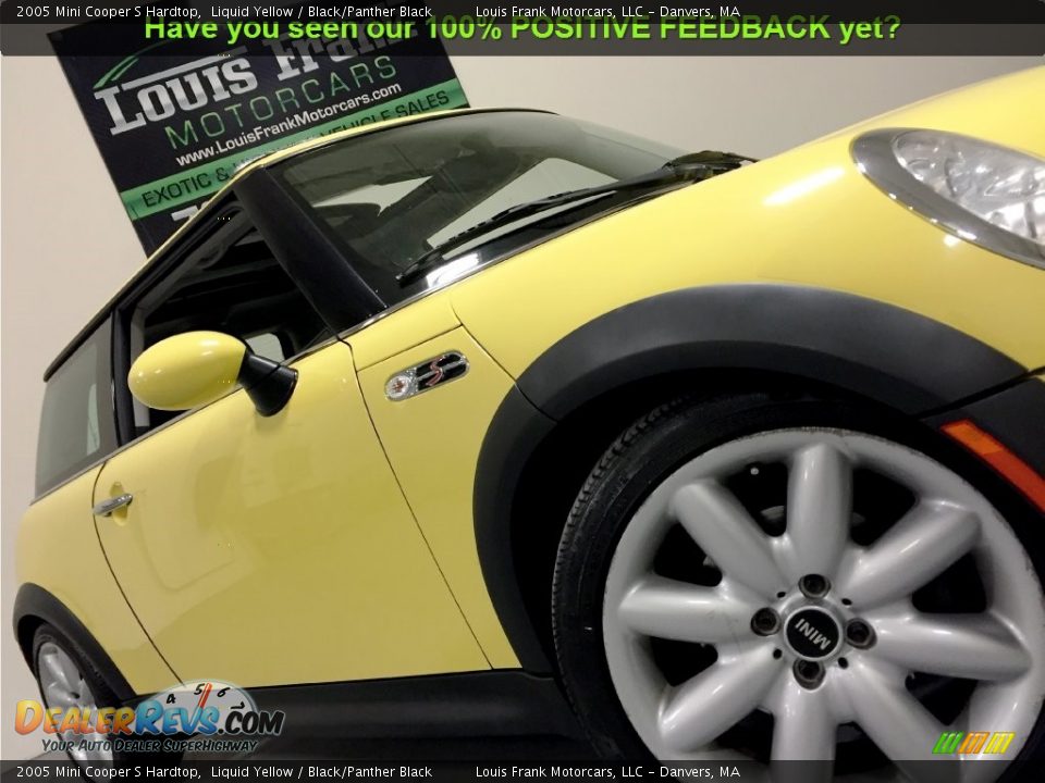 2005 Mini Cooper S Hardtop Liquid Yellow / Black/Panther Black Photo #23