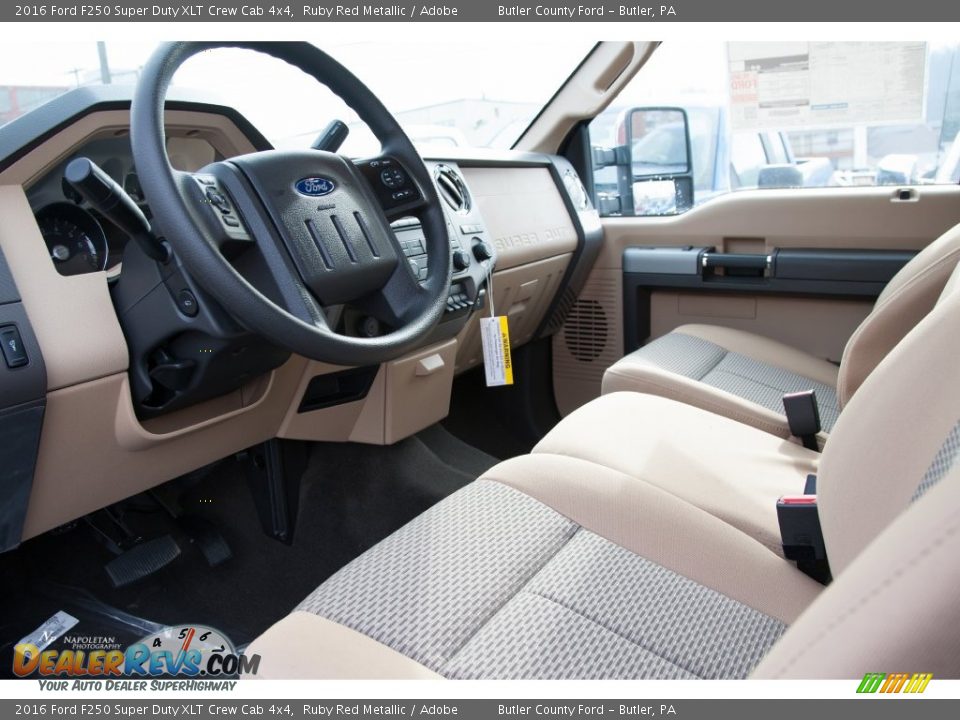 2016 Ford F250 Super Duty XLT Crew Cab 4x4 Ruby Red Metallic / Adobe Photo #9