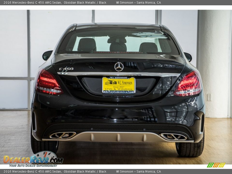2016 Mercedes-Benz C 450 AMG Sedan Obsidian Black Metallic / Black Photo #4