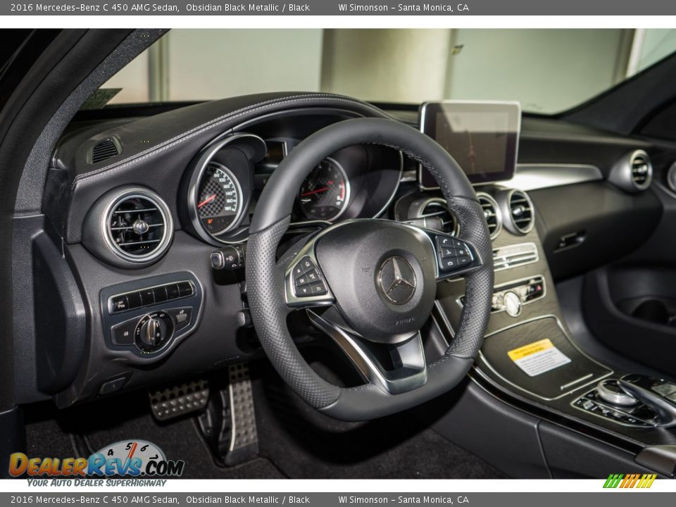 2016 Mercedes-Benz C 450 AMG Sedan Obsidian Black Metallic / Black Photo #5