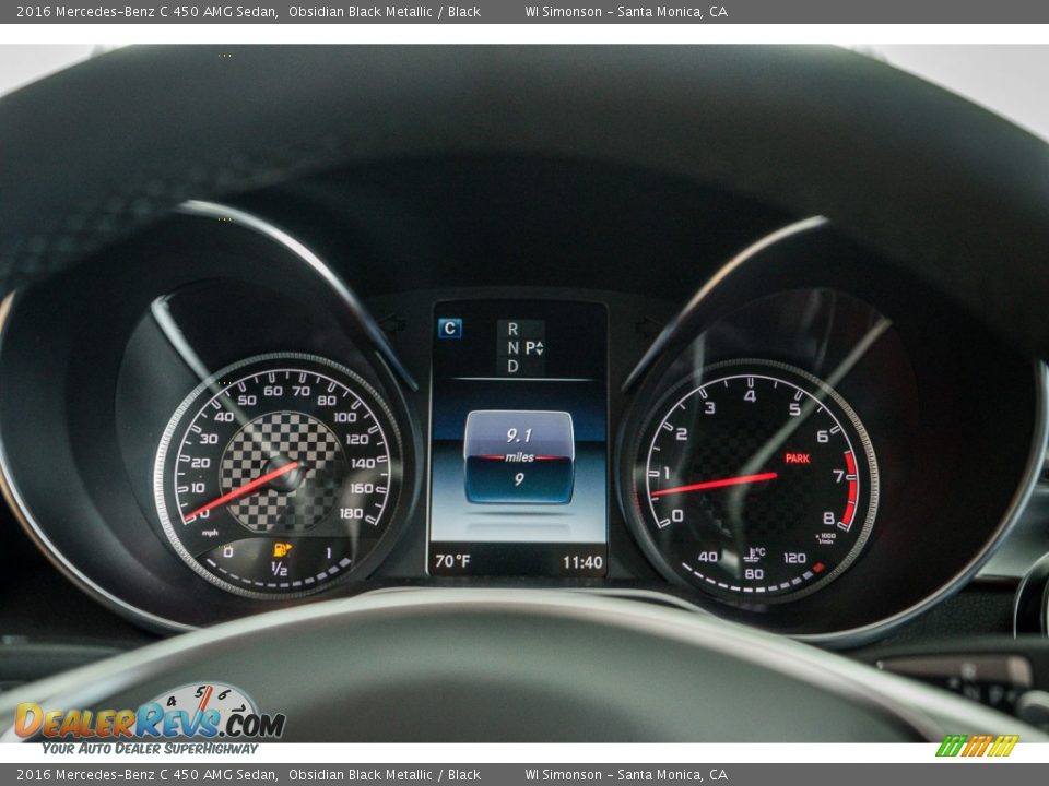 2016 Mercedes-Benz C 450 AMG Sedan Obsidian Black Metallic / Black Photo #7