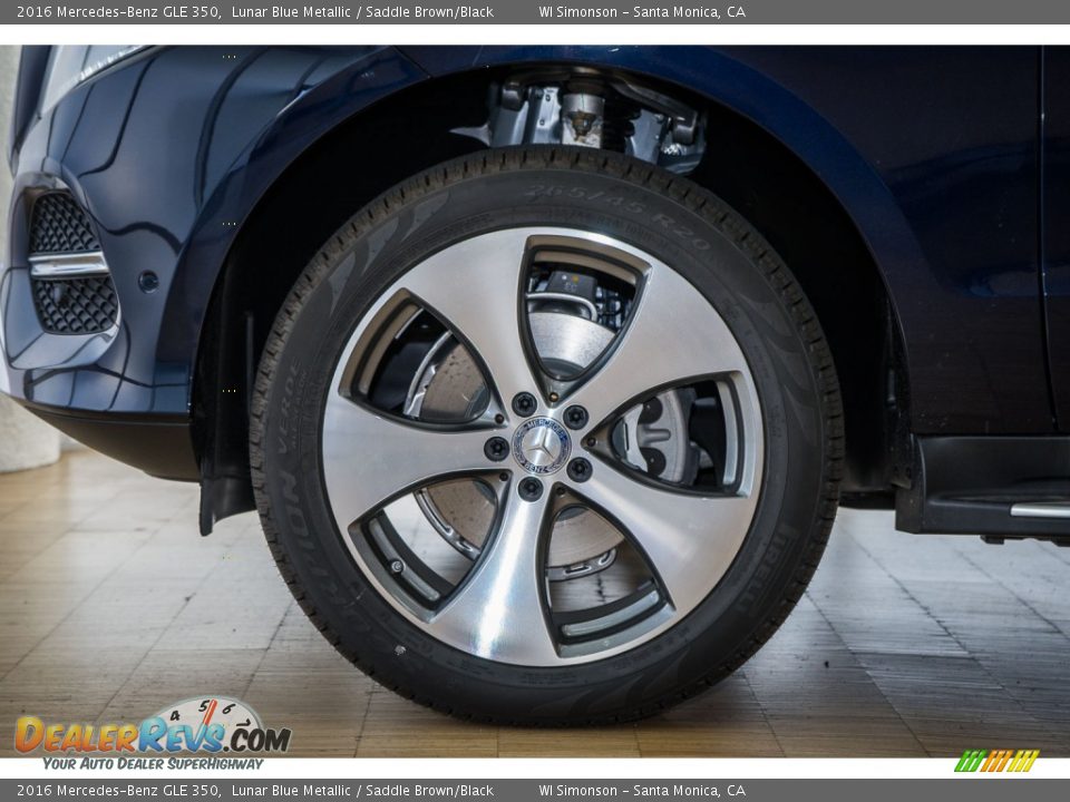 2016 Mercedes-Benz GLE 350 Lunar Blue Metallic / Saddle Brown/Black Photo #10