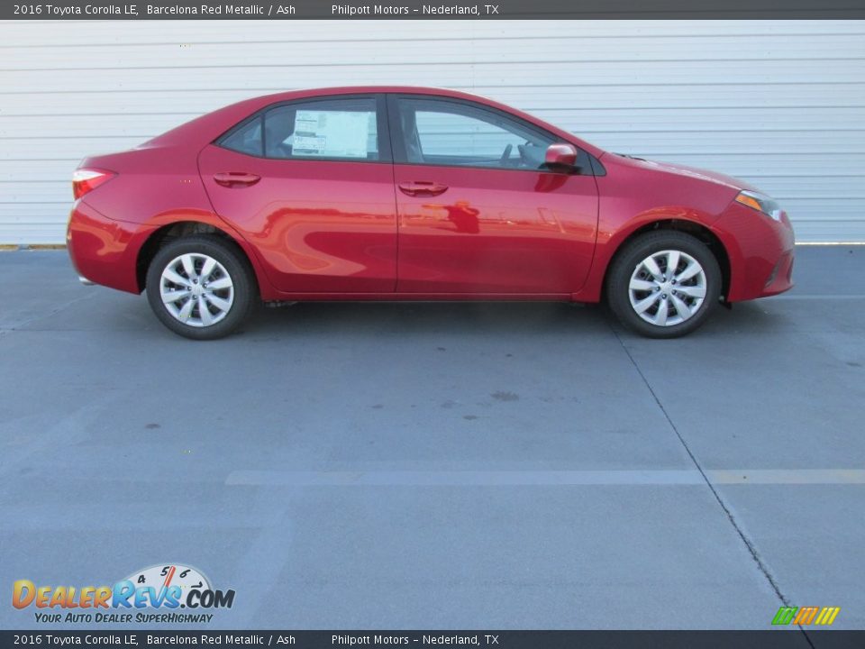 2016 Toyota Corolla LE Barcelona Red Metallic / Ash Photo #3