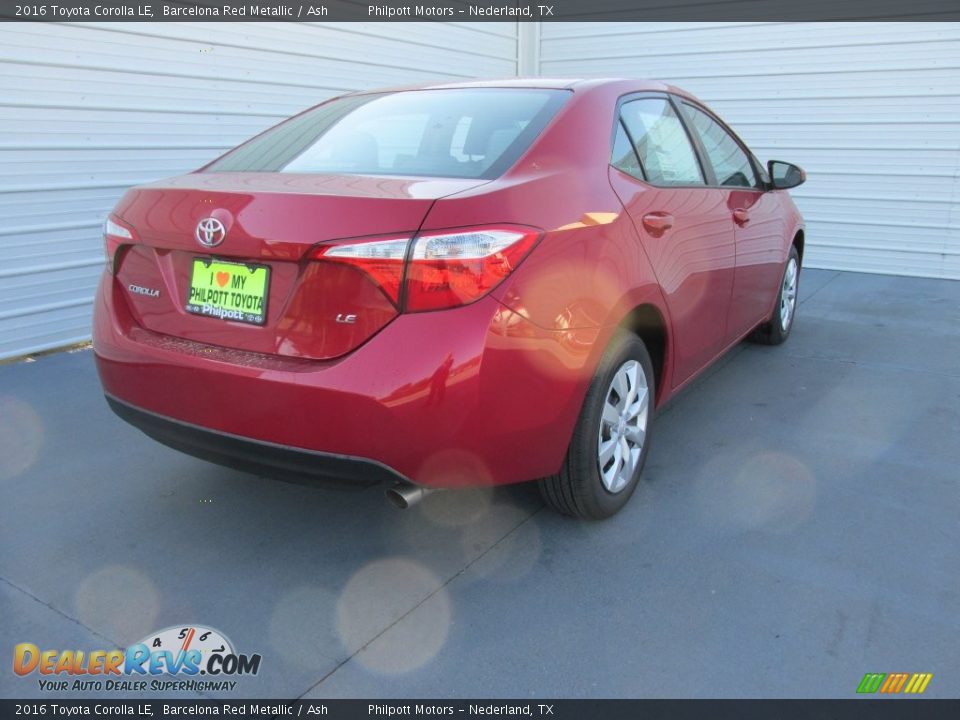 2016 Toyota Corolla LE Barcelona Red Metallic / Ash Photo #4