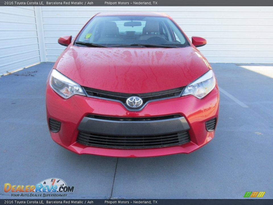 2016 Toyota Corolla LE Barcelona Red Metallic / Ash Photo #8