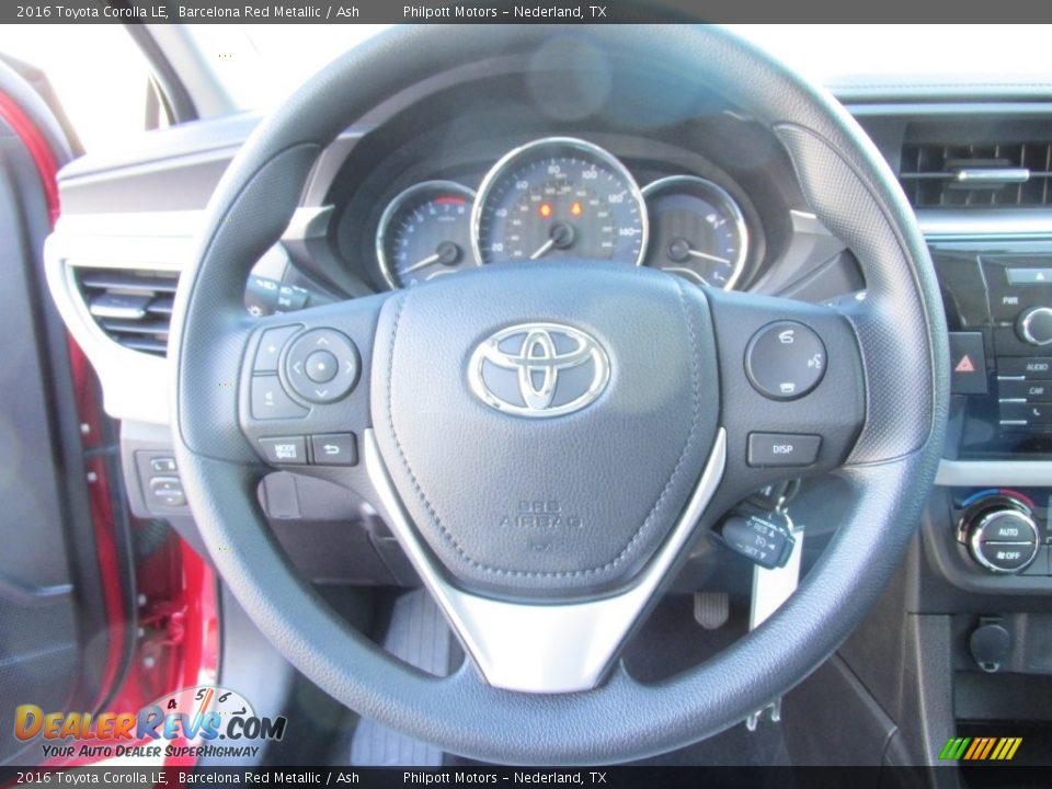 2016 Toyota Corolla LE Barcelona Red Metallic / Ash Photo #28