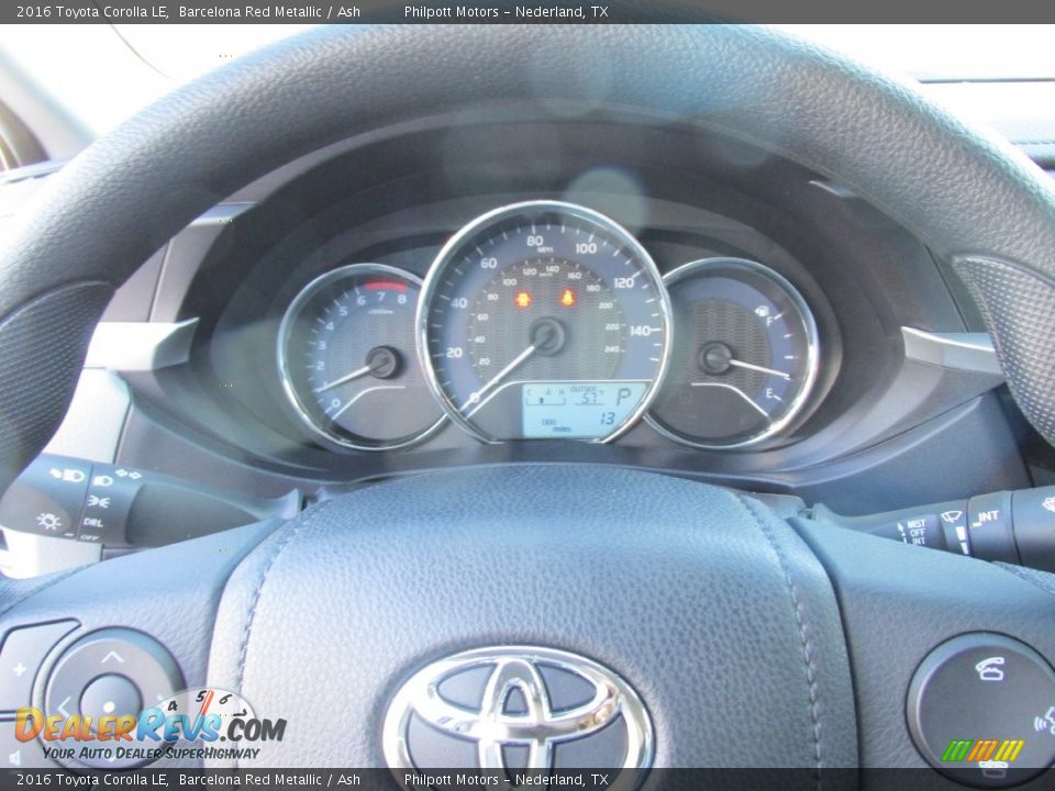 2016 Toyota Corolla LE Barcelona Red Metallic / Ash Photo #29
