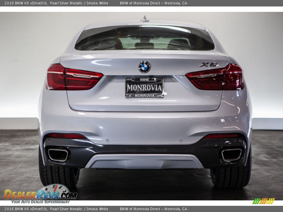 2016 BMW X6 xDrive50i Pearl Silver Metallic / Smoke White Photo #4