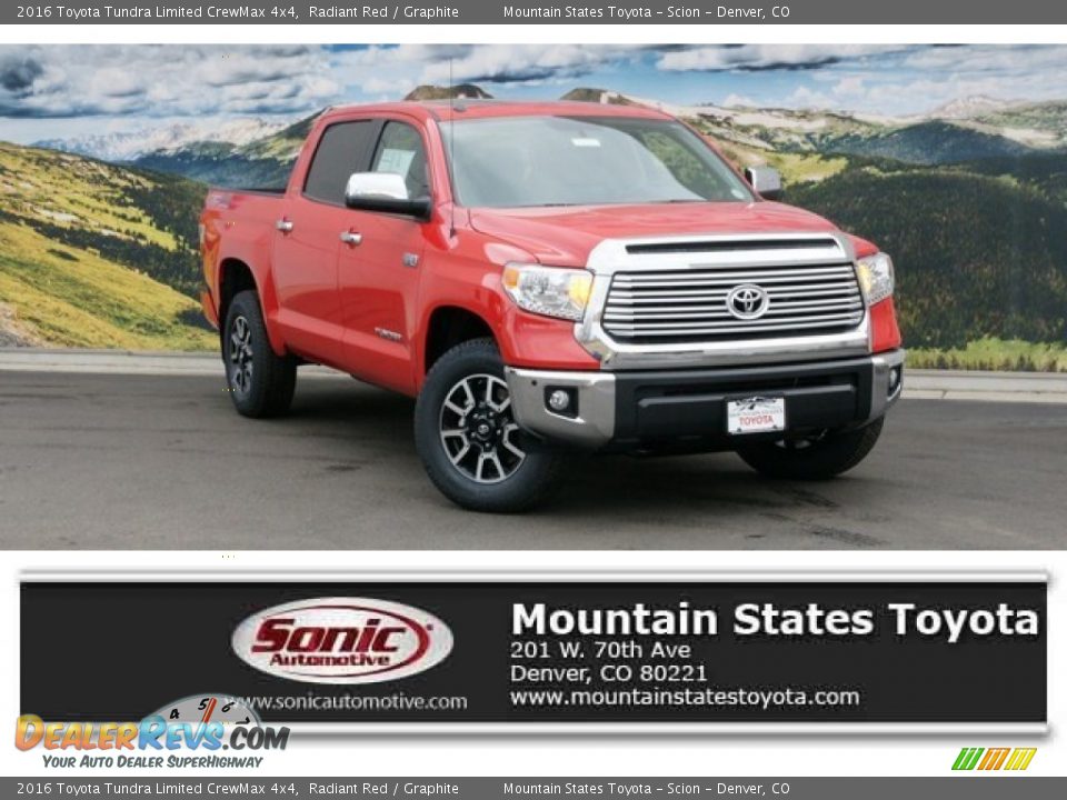 2016 Toyota Tundra Limited CrewMax 4x4 Radiant Red / Graphite Photo #1