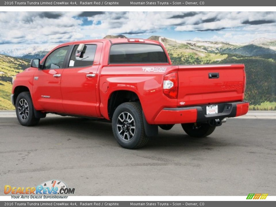 2016 Toyota Tundra Limited CrewMax 4x4 Radiant Red / Graphite Photo #3