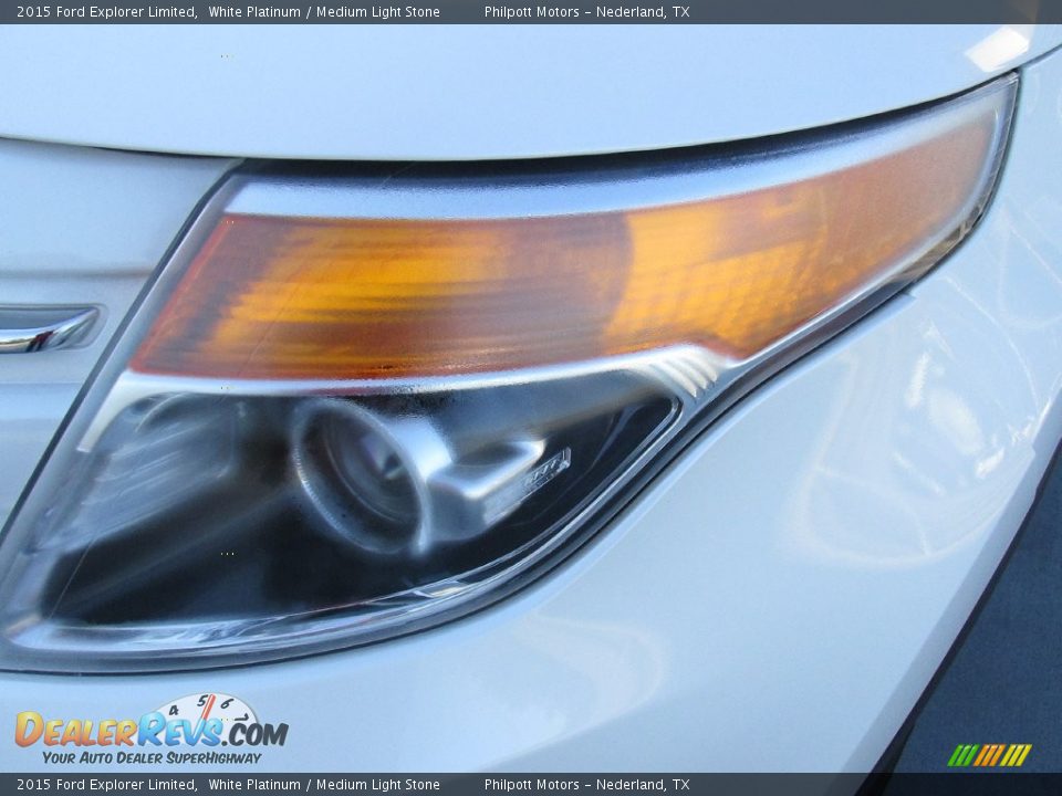 2015 Ford Explorer Limited White Platinum / Medium Light Stone Photo #6