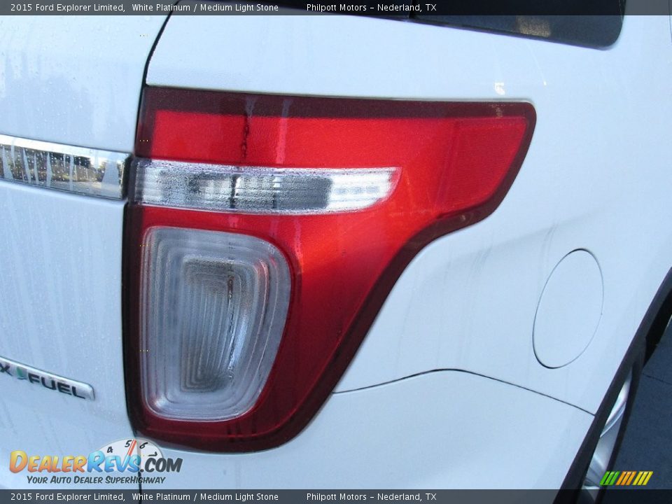 2015 Ford Explorer Limited White Platinum / Medium Light Stone Photo #11