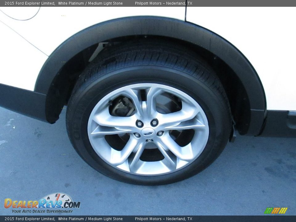 2015 Ford Explorer Limited White Platinum / Medium Light Stone Photo #16