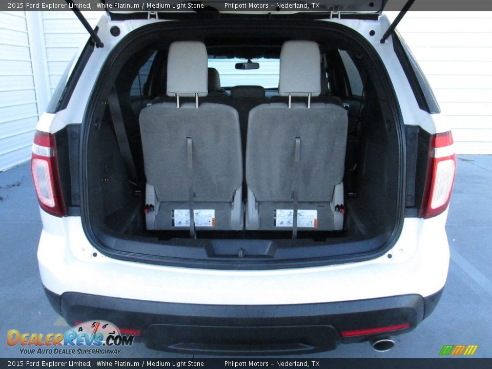 2015 Ford Explorer Limited White Platinum / Medium Light Stone Photo #20