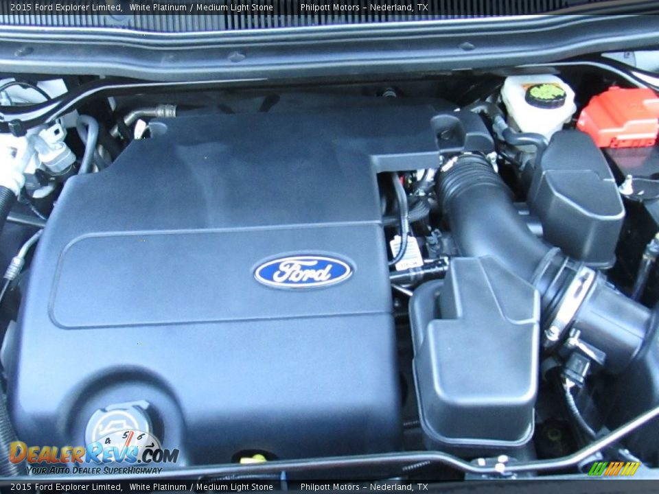2015 Ford Explorer Limited White Platinum / Medium Light Stone Photo #21