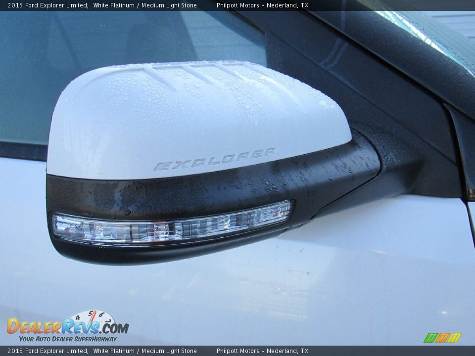 2015 Ford Explorer Limited White Platinum / Medium Light Stone Photo #22