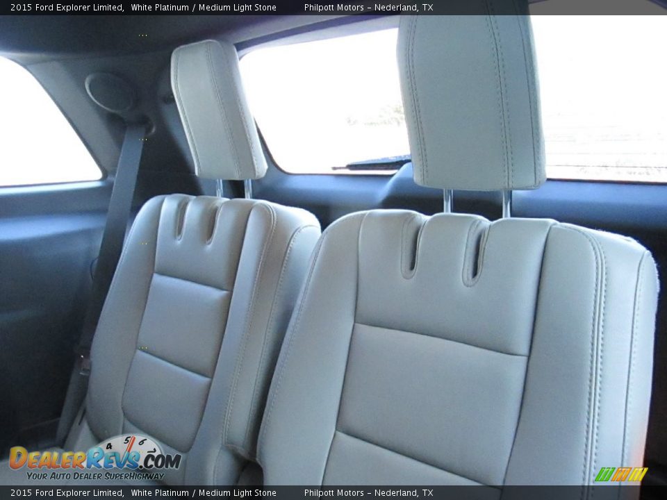 2015 Ford Explorer Limited White Platinum / Medium Light Stone Photo #31