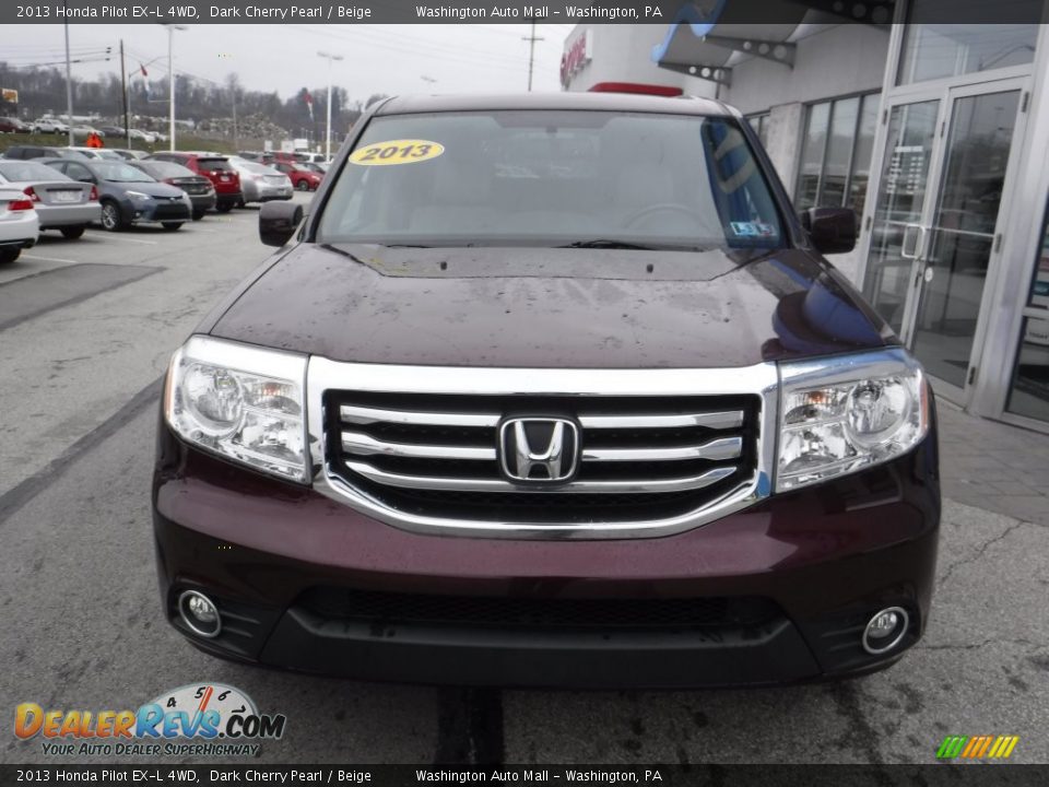 2013 Honda Pilot EX-L 4WD Dark Cherry Pearl / Beige Photo #4