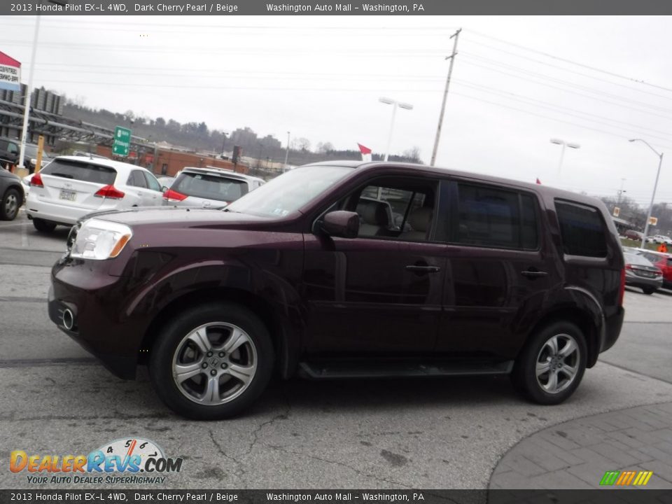 2013 Honda Pilot EX-L 4WD Dark Cherry Pearl / Beige Photo #5