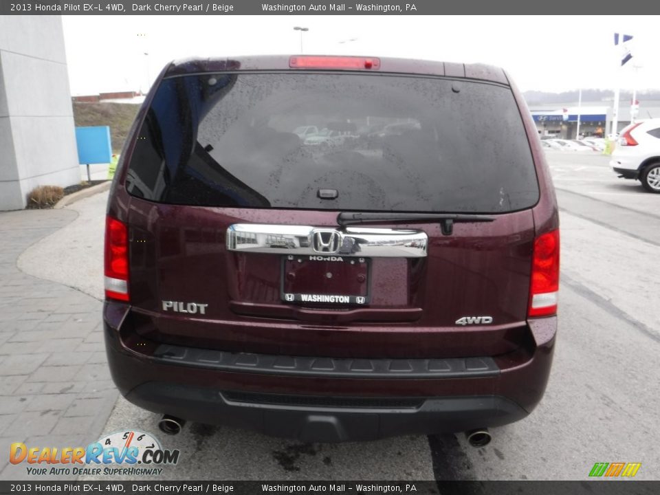 2013 Honda Pilot EX-L 4WD Dark Cherry Pearl / Beige Photo #6