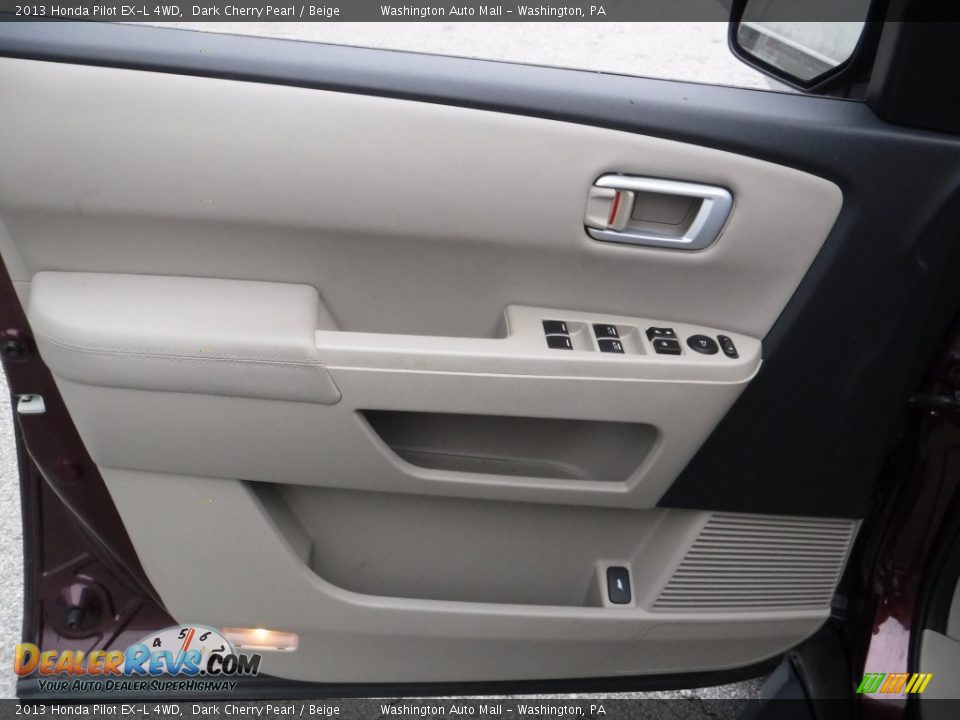 2013 Honda Pilot EX-L 4WD Dark Cherry Pearl / Beige Photo #9