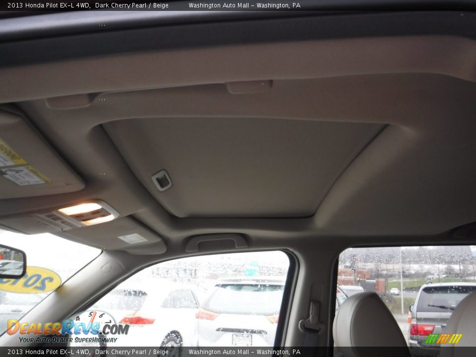 2013 Honda Pilot EX-L 4WD Dark Cherry Pearl / Beige Photo #10