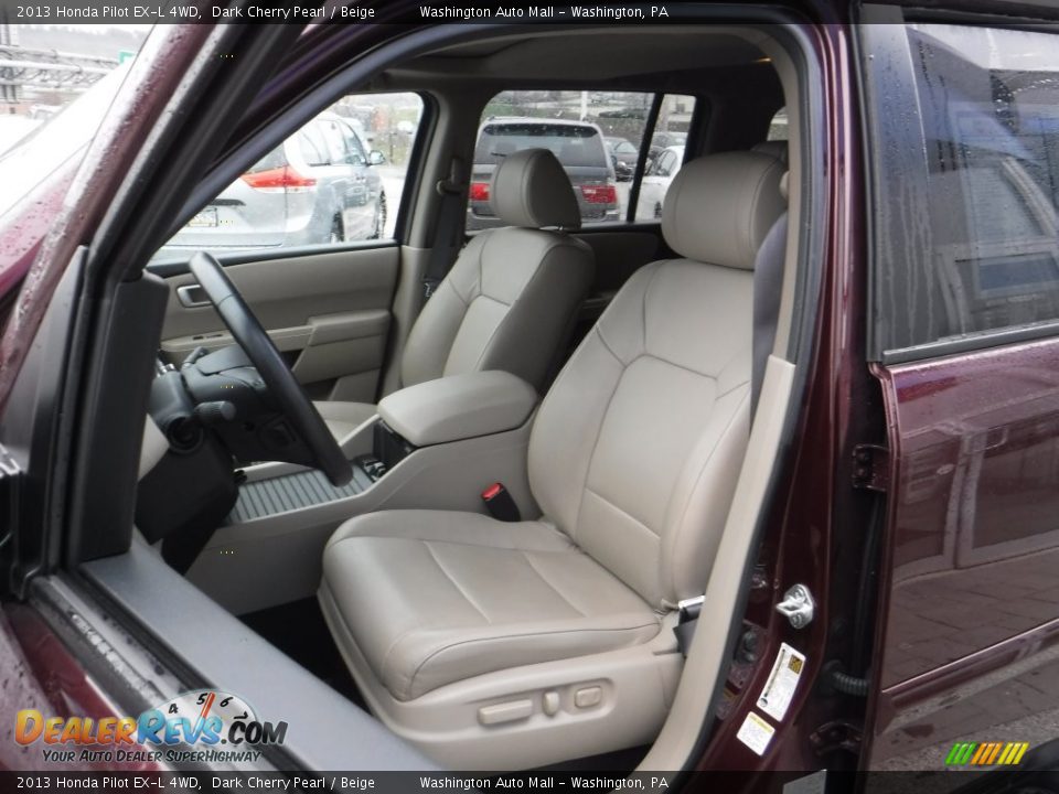 2013 Honda Pilot EX-L 4WD Dark Cherry Pearl / Beige Photo #11