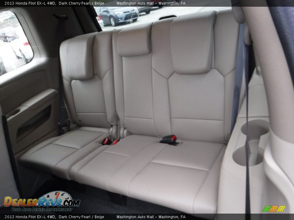 2013 Honda Pilot EX-L 4WD Dark Cherry Pearl / Beige Photo #20