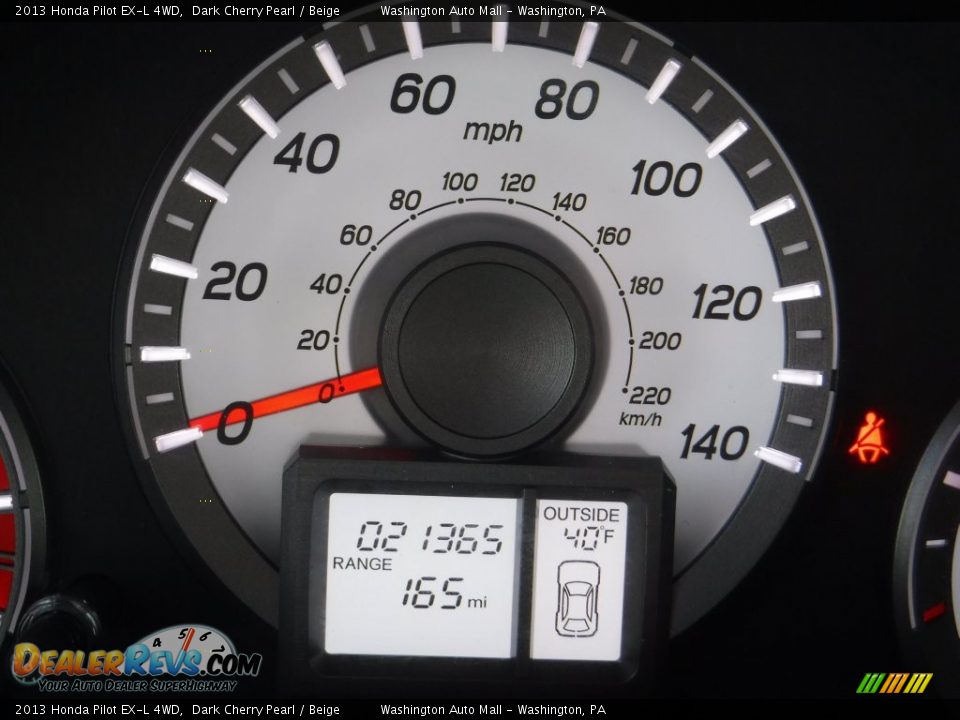 2013 Honda Pilot EX-L 4WD Dark Cherry Pearl / Beige Photo #25