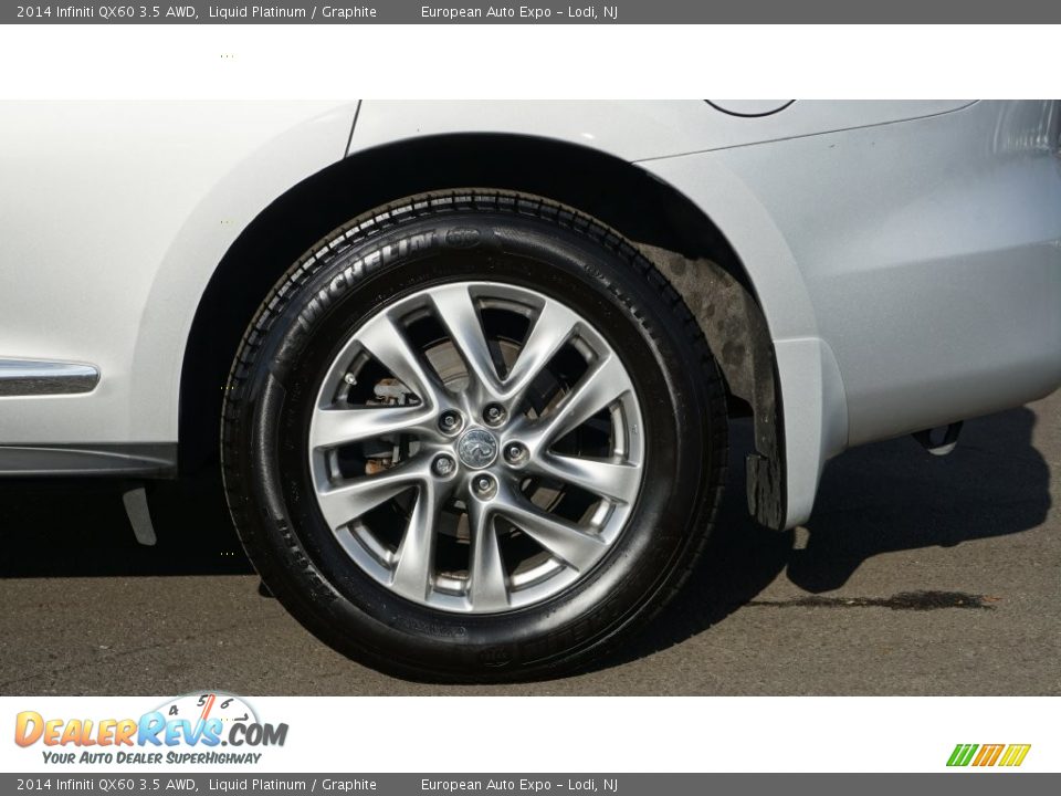 2014 Infiniti QX60 3.5 AWD Liquid Platinum / Graphite Photo #11