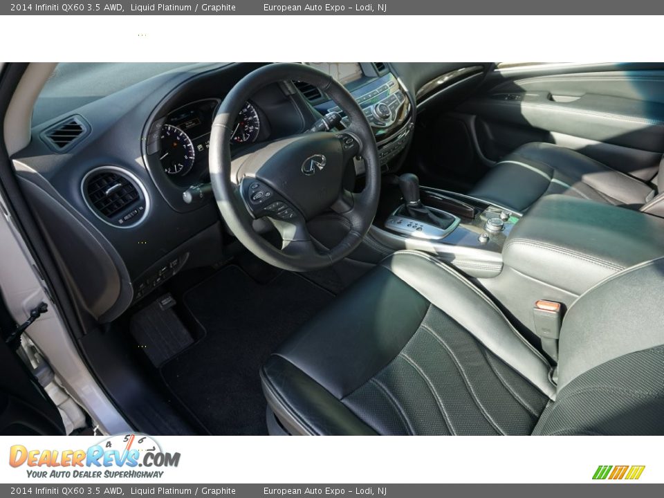 2014 Infiniti QX60 3.5 AWD Liquid Platinum / Graphite Photo #13