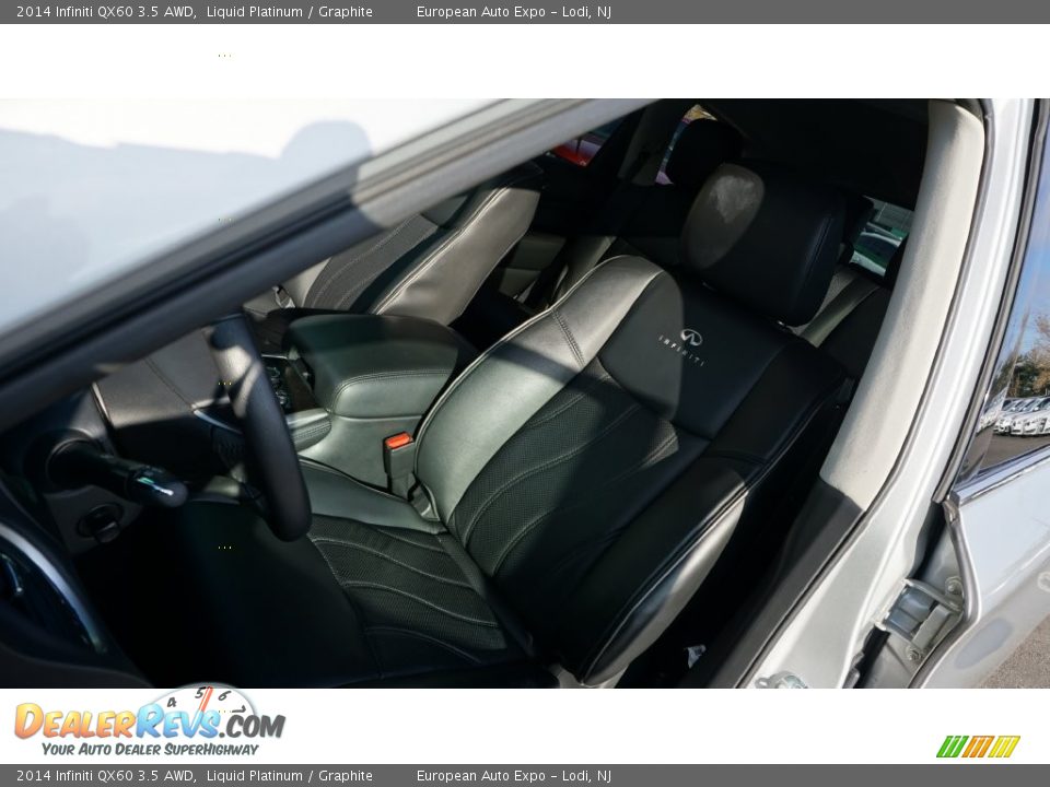 2014 Infiniti QX60 3.5 AWD Liquid Platinum / Graphite Photo #14