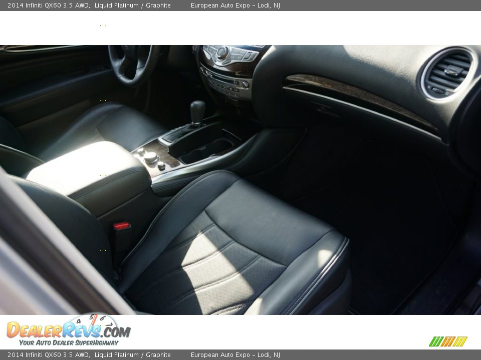 2014 Infiniti QX60 3.5 AWD Liquid Platinum / Graphite Photo #15