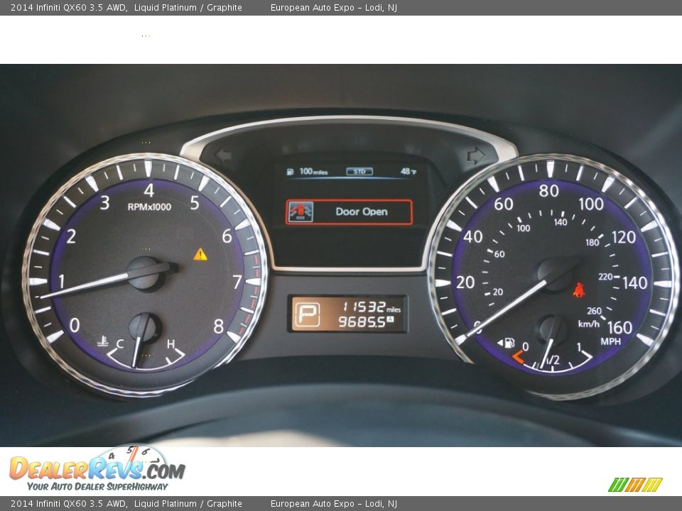 2014 Infiniti QX60 3.5 AWD Liquid Platinum / Graphite Photo #29