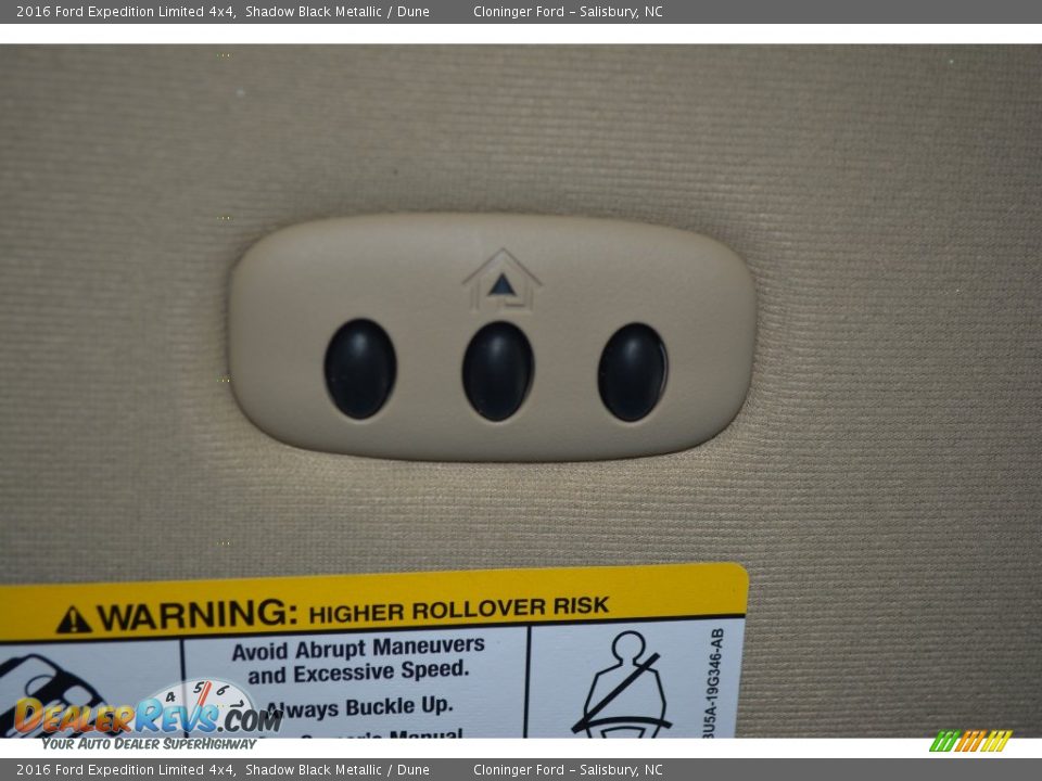 2016 Ford Expedition Limited 4x4 Shadow Black Metallic / Dune Photo #28