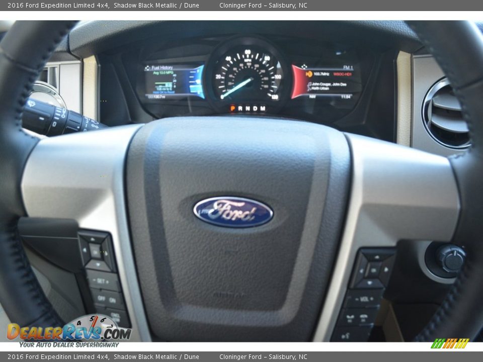 2016 Ford Expedition Limited 4x4 Shadow Black Metallic / Dune Photo #29