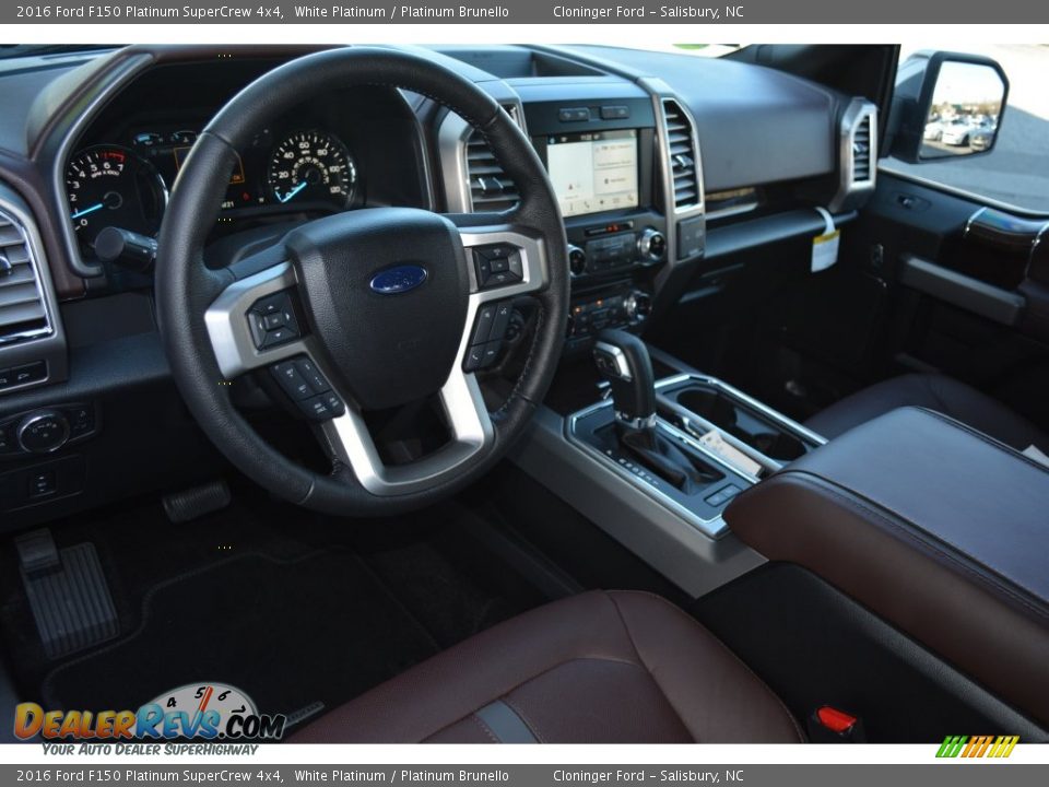 Platinum Brunello Interior - 2016 Ford F150 Platinum SuperCrew 4x4 Photo #11
