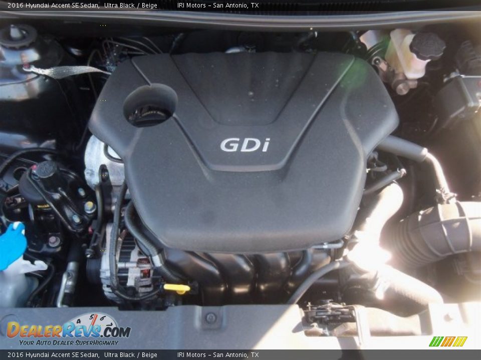 2016 Hyundai Accent SE Sedan Ultra Black / Beige Photo #7