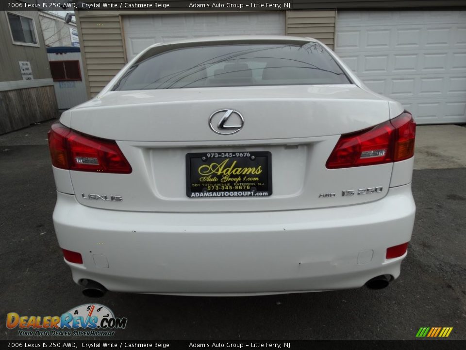 2006 Lexus IS 250 AWD Crystal White / Cashmere Beige Photo #6
