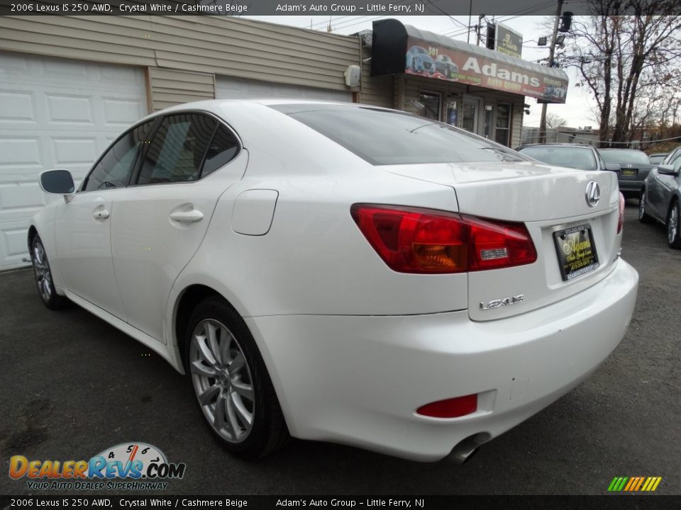 2006 Lexus IS 250 AWD Crystal White / Cashmere Beige Photo #7