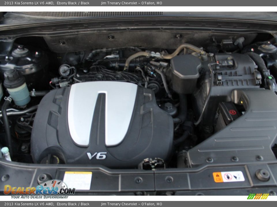 2013 Kia Sorento LX V6 AWD Ebony Black / Black Photo #7