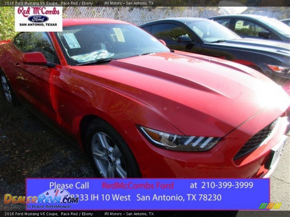 2016 Ford Mustang V6 Coupe Race Red / Ebony Photo #1