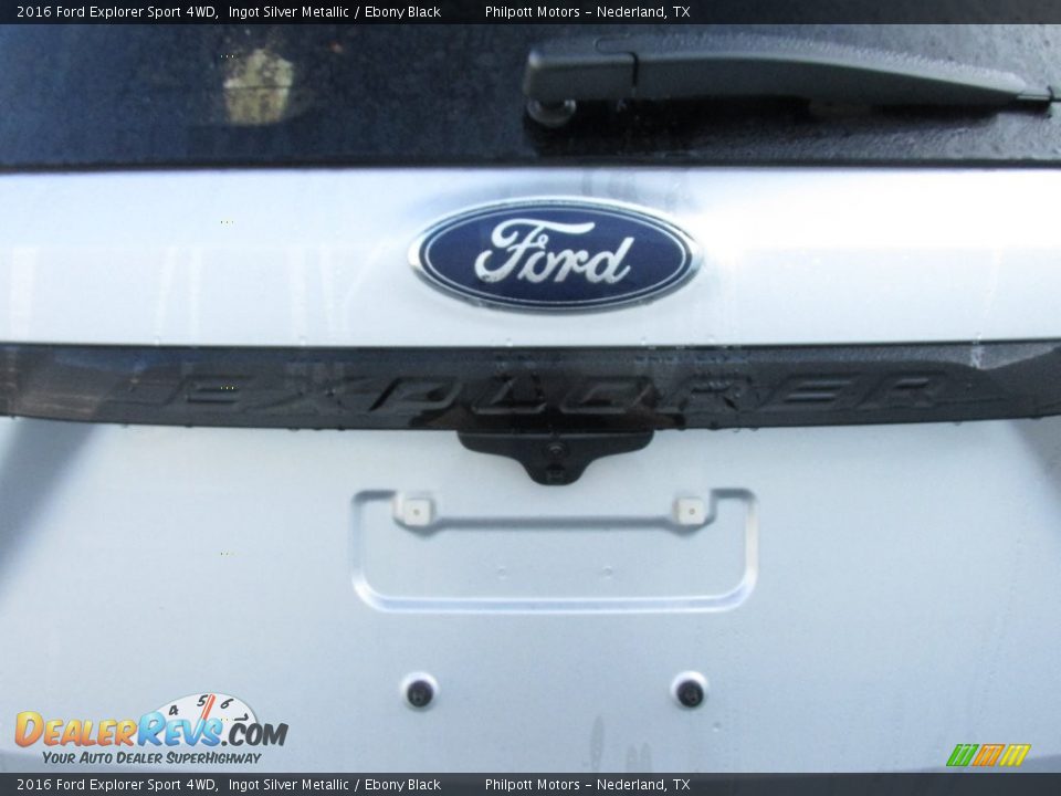 2016 Ford Explorer Sport 4WD Ingot Silver Metallic / Ebony Black Photo #14