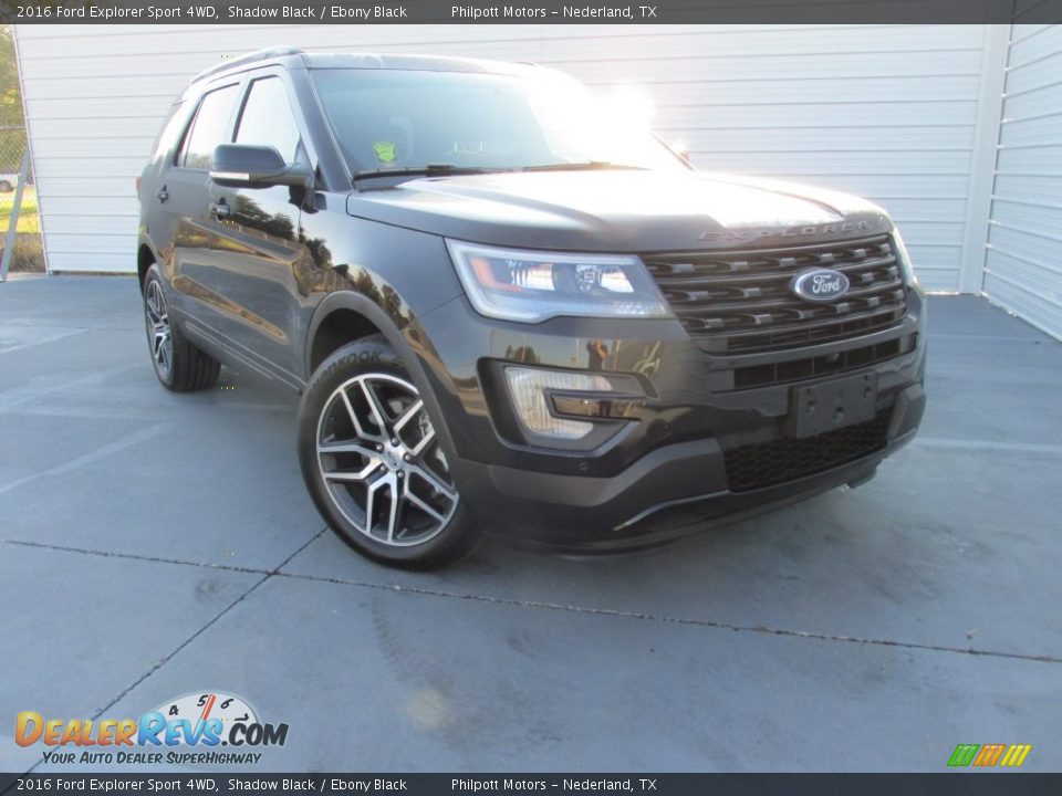 2016 Ford Explorer Sport 4WD Shadow Black / Ebony Black Photo #1