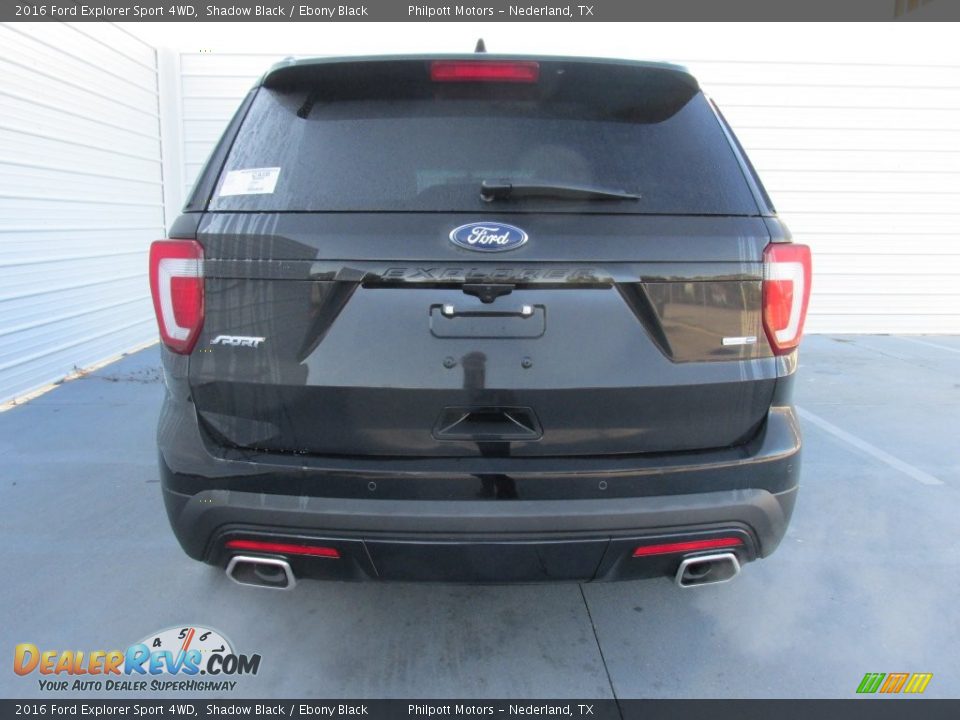 2016 Ford Explorer Sport 4WD Shadow Black / Ebony Black Photo #5