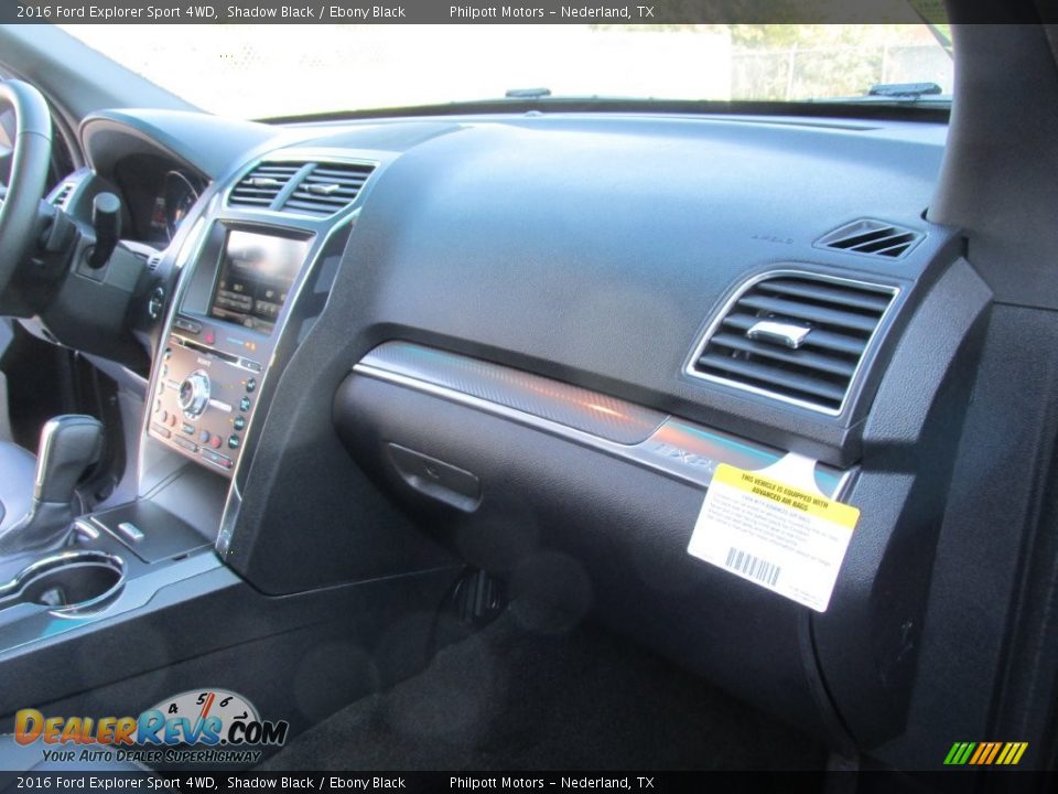 2016 Ford Explorer Sport 4WD Shadow Black / Ebony Black Photo #16