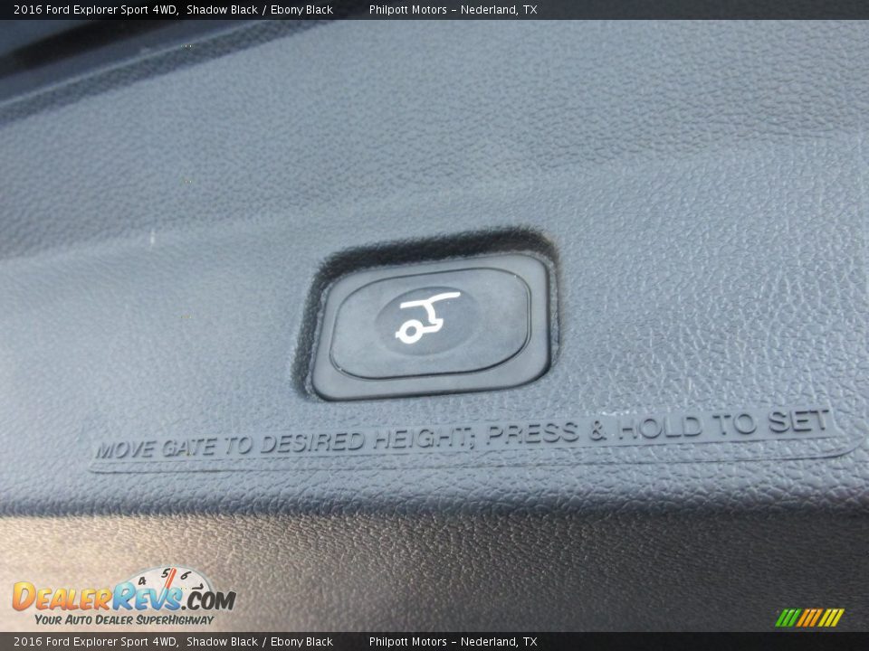 2016 Ford Explorer Sport 4WD Shadow Black / Ebony Black Photo #20