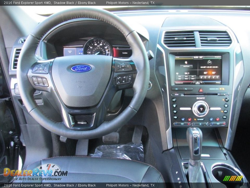 2016 Ford Explorer Sport 4WD Shadow Black / Ebony Black Photo #27